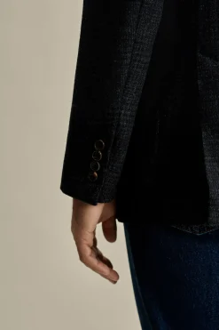Hot Wool Unstructured Double Breasted Peak Lapel Jacket Tailoring